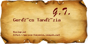 Gerócs Tanázia névjegykártya