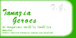 tanazia gerocs business card